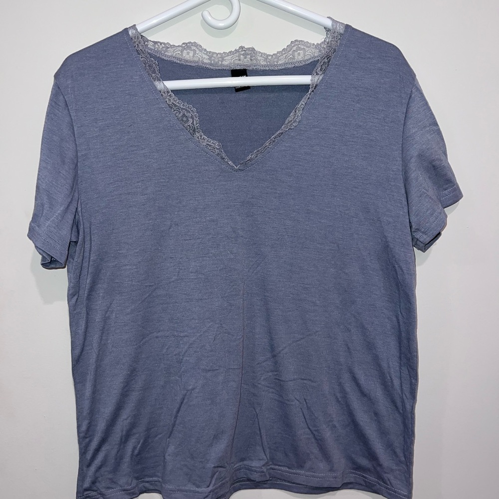 Blue SHEIN laced shirt. Size M. Didn’t fit me. Worn one time.